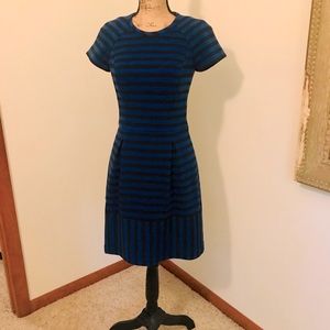 Blue and Black Striped Dress